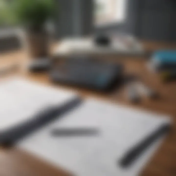 Calculator and notepad for square footage calculations