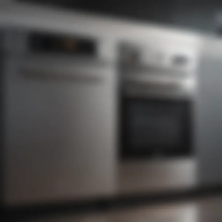 Before and after comparison of a stainless steel appliance