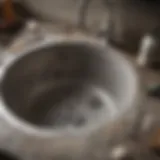 Visual representation of a clogged disposal unit