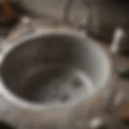 Visual representation of a clogged disposal unit