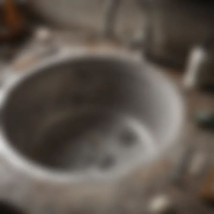Visual representation of a clogged disposal unit
