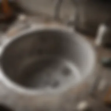Clogged Disposal Unit Visual representation of a clogged disposal unit