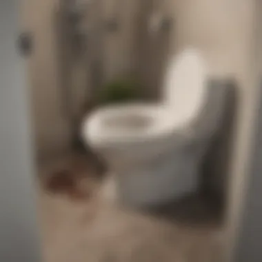 A toilet with a visibly clogged bowl