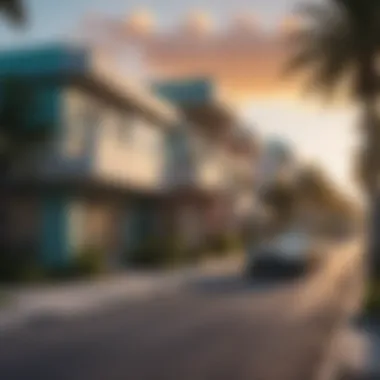 Vibrant street view of a trendy Miami neighborhood