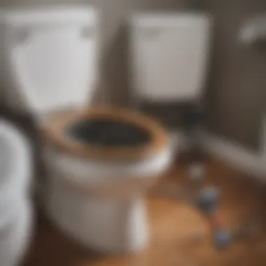 Diagram showing implications of drain backups on plumbing systems