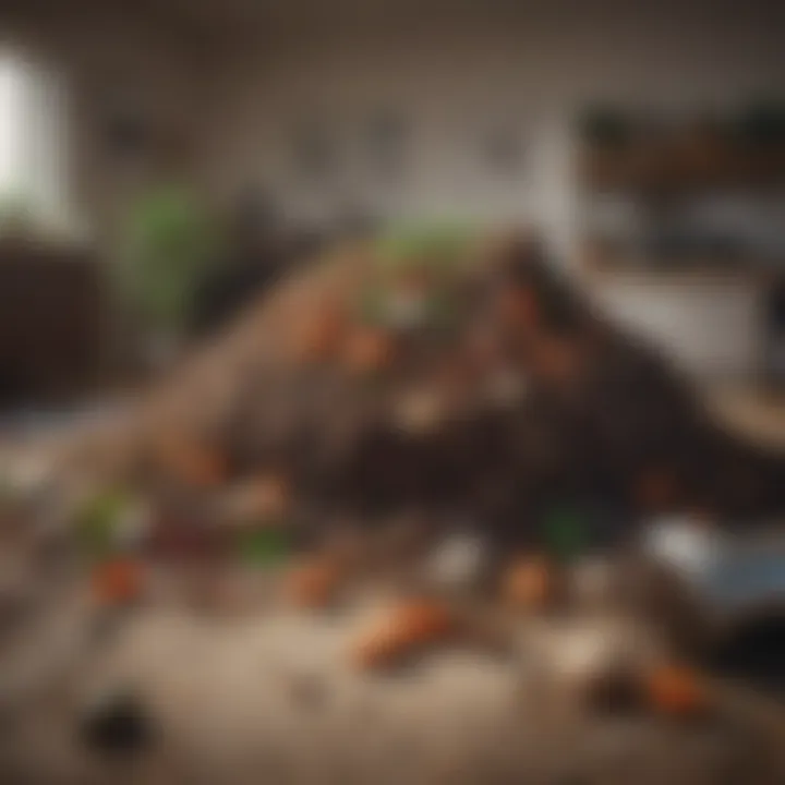 Illustration of composting materials ideal for apartment dwellers
