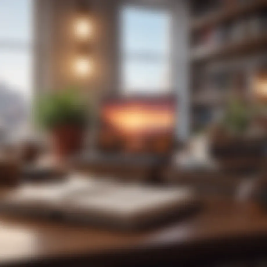 Books and a laptop symbolizing education and self-improvement