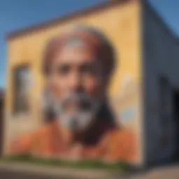 Vibrant mural showcasing local culture