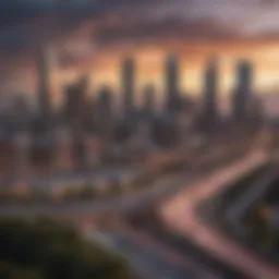 Skyline of Atlanta showcasing modern architecture