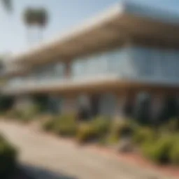 A scenic view of a typical Los Angeles suburb showcasing mid-century architecture