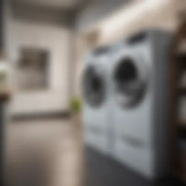 A well-maintained washer in a modern laundry room.