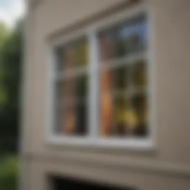 A clear view through freshly cleaned windows showing the outdoors