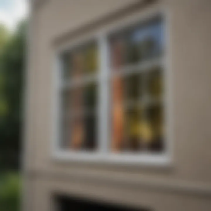 A clear view through freshly cleaned windows showing the outdoors