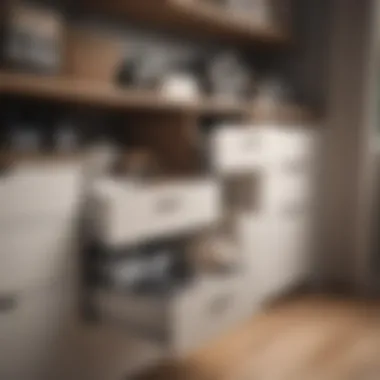 Neat Organization with Drawer Systems Drawer systems and baskets for neat closet organization