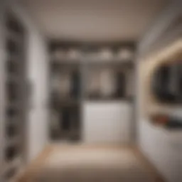 Stylish closet system in a modern apartment