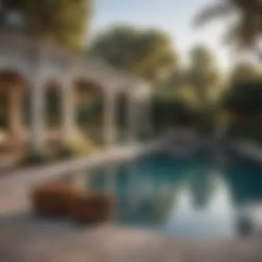 Serene Pool Area at Montage Fair Oaks Relaxing pool area offering a serene ambiance for guests