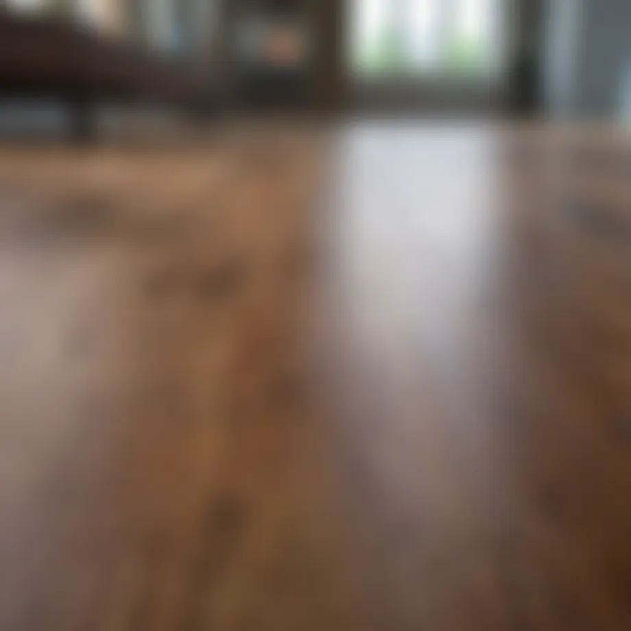 A pristine laminate floor reflecting natural light