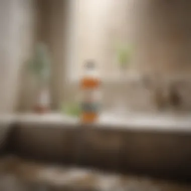 A bottle of vinegar and a box of baking soda, natural ingredients for drain cleaning