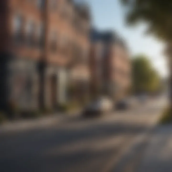 Bustling neighborhood near Boston University