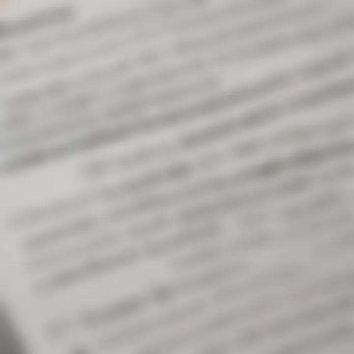 A close-up of a lease agreement with key terms highlighted.