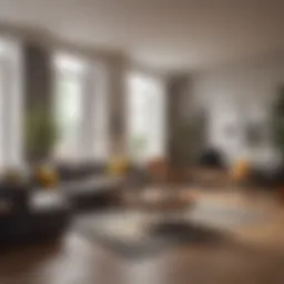 Modern apartment showcasing rental options
