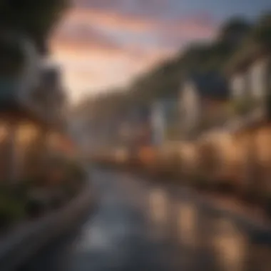 Charming Coastal Town Charming coastal town with vibrant community life