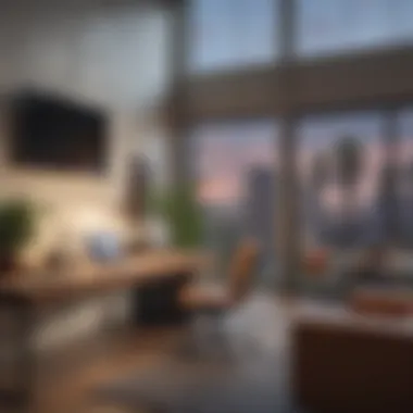 Modern Workspace in California Modern workspace symbolizing California's job market