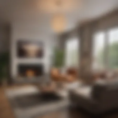 Staged living room to attract tenants