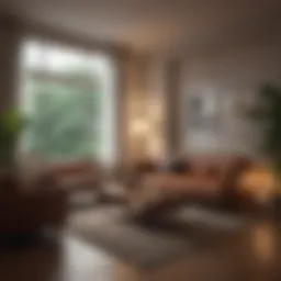 A cozy room designed for rental