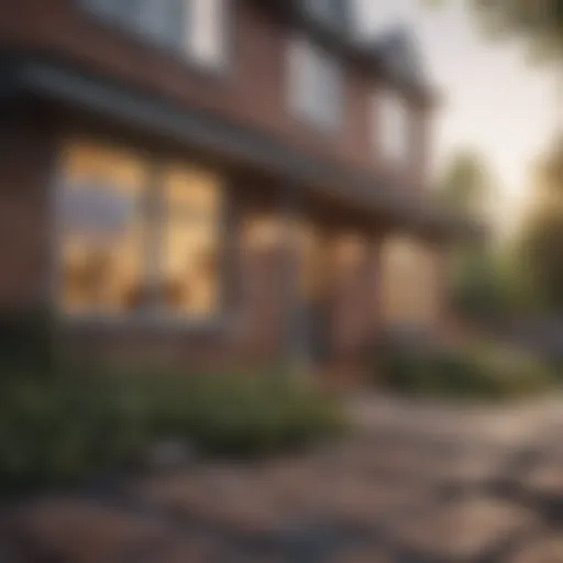 A house with a 'For Rent' sign in front of it