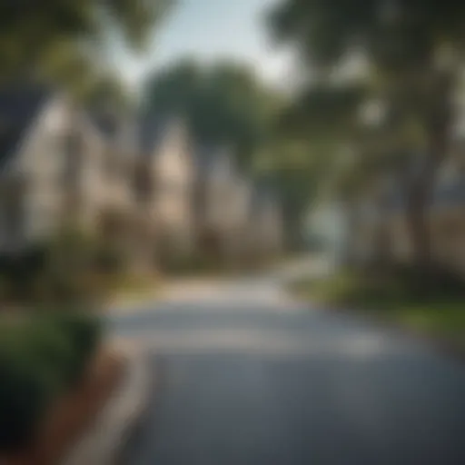 A serene street view of a safe neighborhood in Atlanta with well-maintained houses.