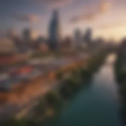Aerial view of San Antonio showcasing its skyline and riverwalk