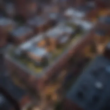 An aerial view of Seattle featuring loft buildings amidst the urban landscape