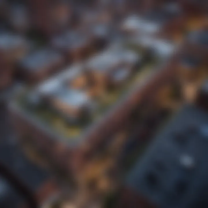 An aerial view of Seattle featuring loft buildings amidst the urban landscape