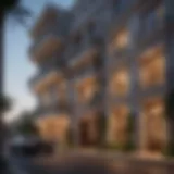 Elegant architectural details of Sunset Boulevard apartments