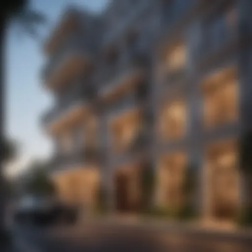 Elegant architectural details of Sunset Boulevard apartments