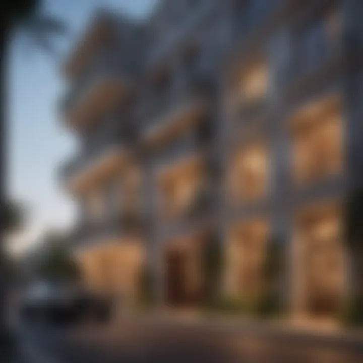 Elegant architectural details of Sunset Boulevard apartments