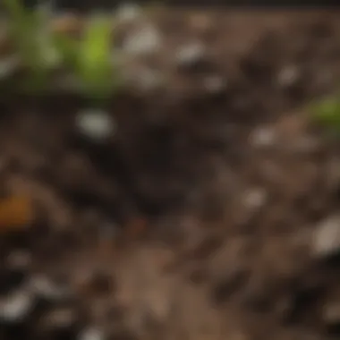 Healthy Soil Enriched with Compost Close-up of healthy soil enriched with compost