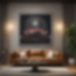 Elegant living room with curated wall art at eye level