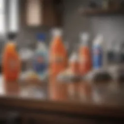 A well-organized cleaning toolkit with essential supplies