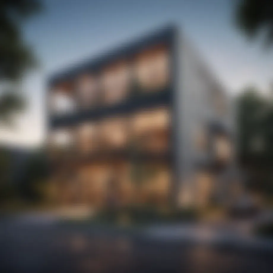 Exterior view of The Edison Austin showcasing its modern design