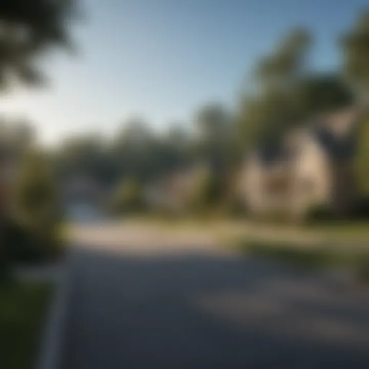 Scenic overview of a suburban neighborhood in the outskirts of Atlanta