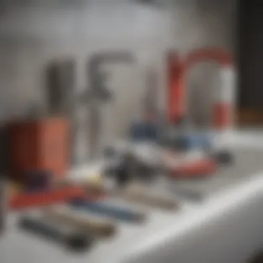 Essential Plumbing Tools for Maintenance A plumbing toolbox with essential tools for sink maintenance.