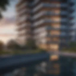 A stunning view of a modern condominium complex reflecting the urban lifestyle.