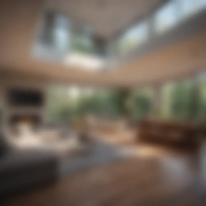 Interior layout of a duplex highlighting spacious living areas