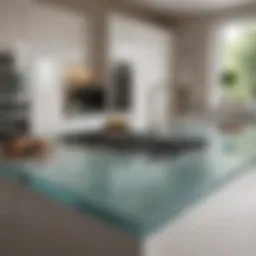 Elegant glass top range cover enhancing kitchen aesthetics