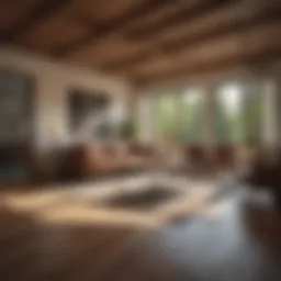 Visualization of square footage calculation in a home