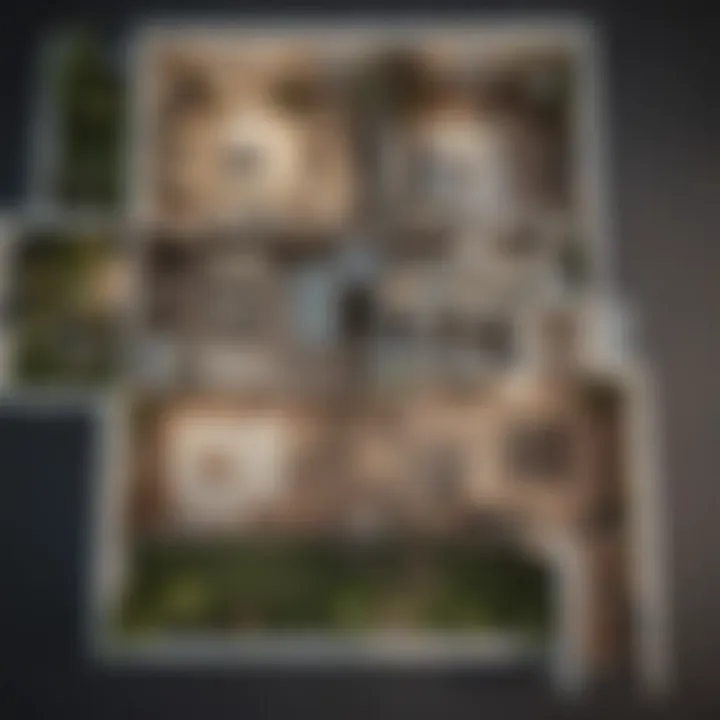 Floor plan showcasing different room areas
