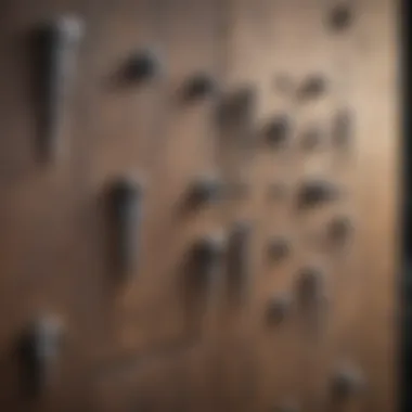 Different types of screws used for stud walls