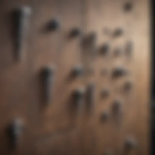 Different types of screws used for stud walls